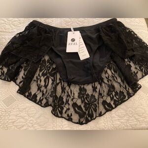 NWT iEFiEL Black Lace Ballet Skirt Sz XXL
